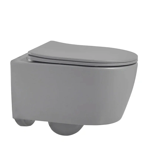 Унитаз подвесной Abber BEQUEM серый матовый - фото 3