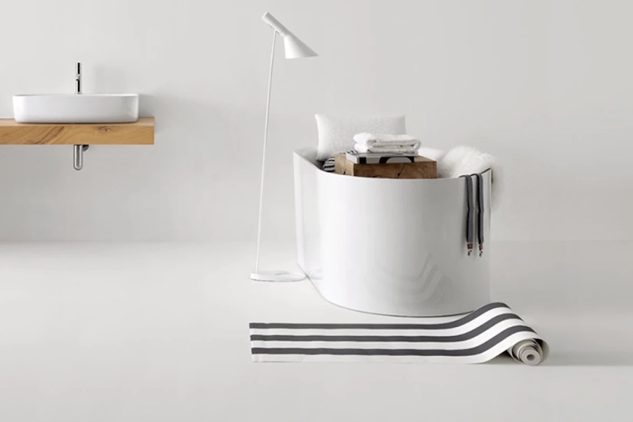 Ванна акриловая Kerasan Nolita 145х78 см отдельностоящая 535001 (детальная фотография), современныe, hi-tech