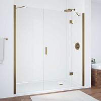 Душевая дверь профиль бронза стекло прозрачное Vegas-glass