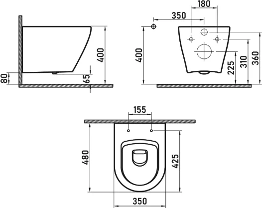 Унитаз с инсталляцией BERGES Okus кнопка L4 белая 043277 (детальная фотография) index_4