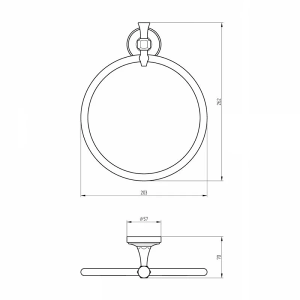 Полотенцедержатель Migliore Fortuna бронза 27687 (детальная фотография), классические, ретро, декорированные
