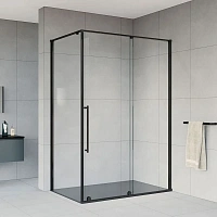 Душевой уголок Vincea Arno 120х90 см профиль черный, стекло прозрачное