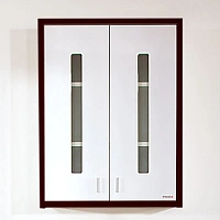 Шкаф для ванной, цвет венге/белый, Бриклаер Бали 60