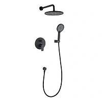 Душевой комплект Black&White Universe черный матовый