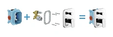 Смеситель для душа Ravak 10° Free TD F 065.00 для R-box