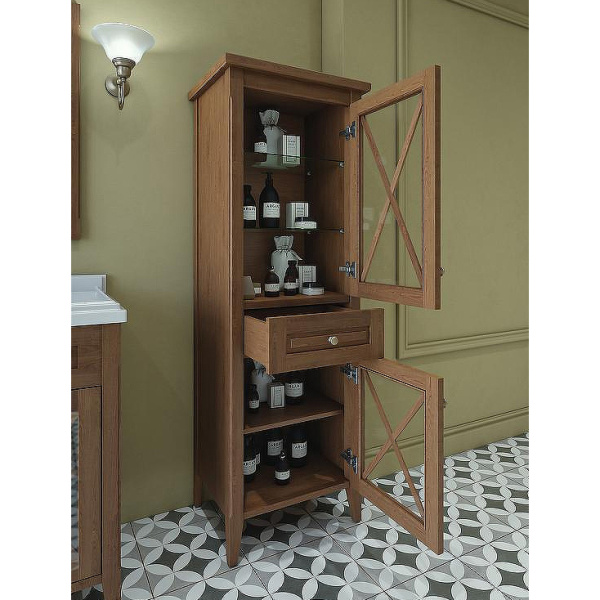 Шкаф-пенал напольный Caprigo Napoli Promo 56 см орех, правый 33650R-B168 (детальная фотография), в наличии