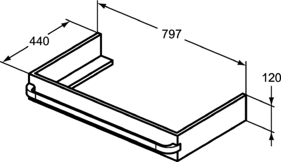 Декоративный модуль Ideal Standard Tonic II 80 см белый лак глянцевый R4311WG (детальная фотография), в наличии index_1