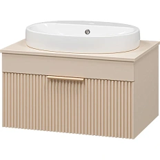 Тумба под раковину подвесная Brevita Enfida 70 см бежевая