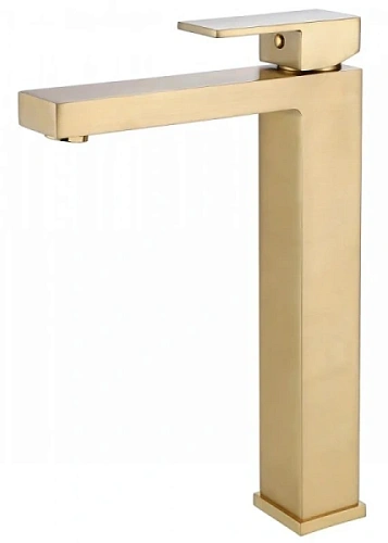 Смеситель для раковины Abber Daheim золото матовое - фото 4