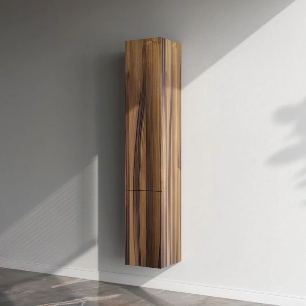 Шкаф-пенал подвесной Am.Pm Gem 30 см левый орех M90CHL0306HF (детальная фотография), под структуру дерева