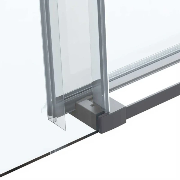 Душевая дверь в нишу Vincea Como Soft 120 см профиль вороненая сталь стекло прозрачное VDS-1CS120CLGM (детальная фотография) index_1