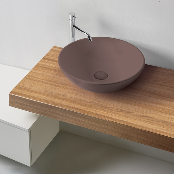 Раковина Kerasan Ciotola 46 см Borgogna Matt 430375 Borgogna matt *0 (детальная фотография), современные, hi-tech