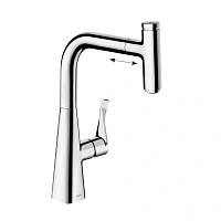 Смеситель для кухни Hansgrohe Metris Select M71 под сталь