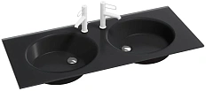 Раковина Jacob Delafon Odeon Rive Gauche 121 см матовый черный