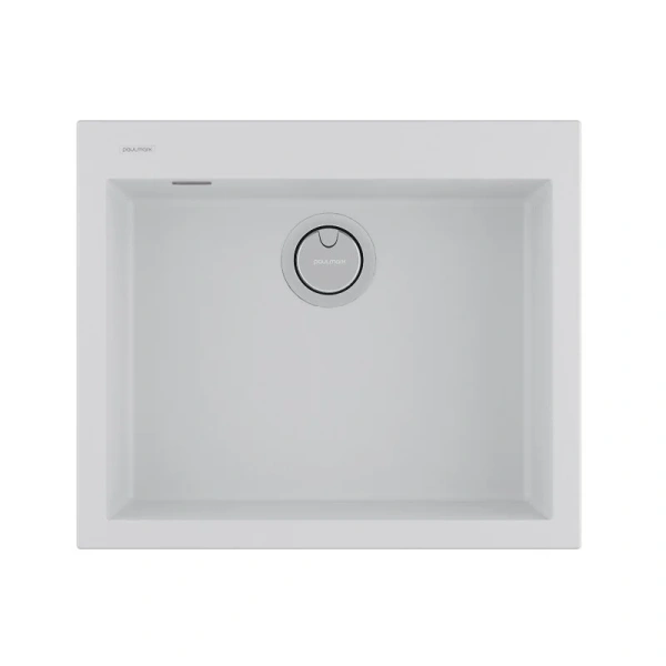 Мойка для кухни Paulmark Decoration 60 см белая матовая PM936051-WH (детальная фотография)