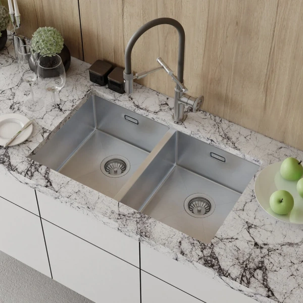 Мойка для кухни IDDIS Edifice 74.5 см сатин EDI75S2i77 (детальная фотография), прямоугольной формы