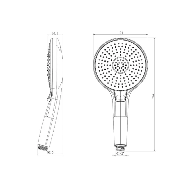 Лейка для душа Lemark хром LM8117C (детальная фотография), душевые лейки