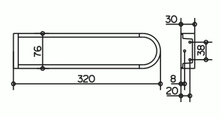 Полотенцедержатель для ванной Keuco Edition 300 30019 30019 010000 (детальная фотография), современные, hi-tech
