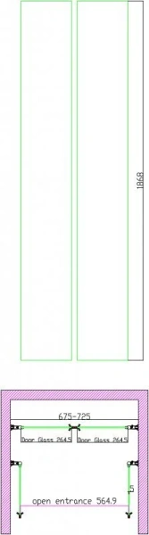 Душевая дверь в нишу BelBagno Sela 70 см стекло прозрачное SELA-B-2-70-C-Cr (детальная фотография), современные, hi-tech