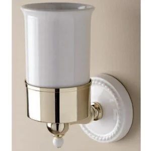 Стакан для ванной керамический, цвет светлое золото, Devon&Devon Dorothy DOR403OT (детальная фотография), по запросу