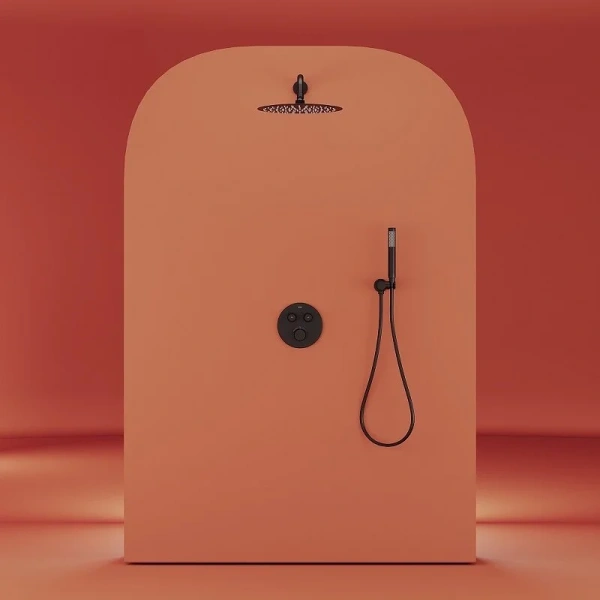 Душевой комплект Sancos Link черный матовый SC3005MB (детальная фотография), душевые комплекты, наборы