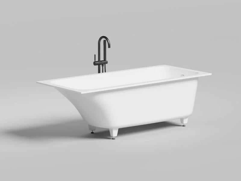 Ванна из искусственного камня Salini Orlanda 170x75 см белый глянцевый 102017G (детальная фотография), прямоугольные