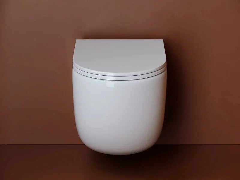 Унитаз подвесной Ceramica Nova Up безободковый белый CN4007 (детальная фотография), подвесные, встраиваемые