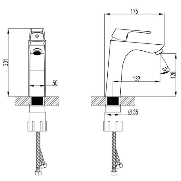 Смеситель для раковины Lemark Unit LM4537C (детальная фотография), для раковины
