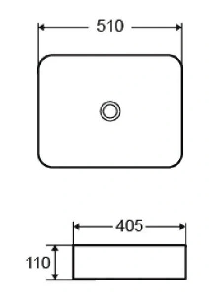 Раковина Azario 51 см белая AZ-2178 (детальная фотография), современные, hi-tech