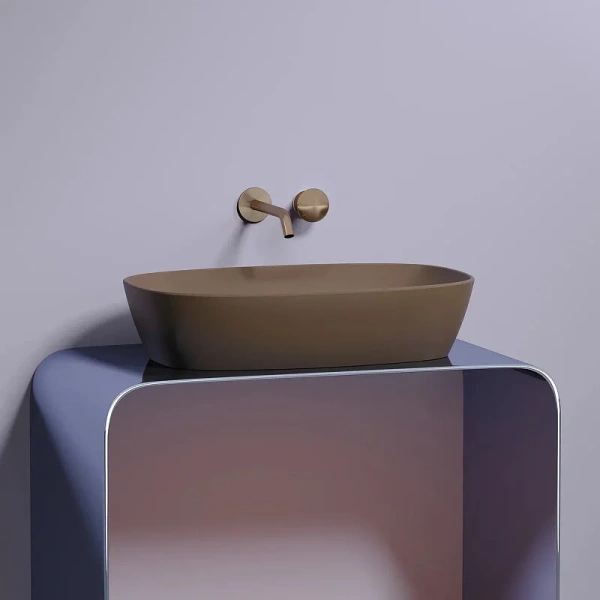 Раковина Ceramica Nova Element 60 см темно-коричневая CN6049MDB (детальная фотография), в форме чаши, прямоугольной формы