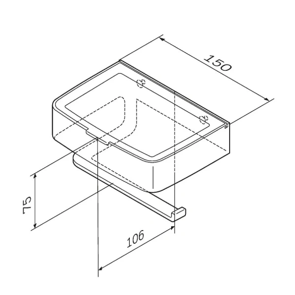 Бумагодержатель Am.Pm Inspire 2.0 A50A3415 с полкой (детальная фотография), современные, hi-tech