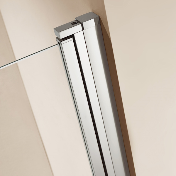 Душевой уголок Cezares Eco 100x80 см стекло прозрачное ECO-O-RH-2-100/80-C-Cr (детальная фотография), недорогие, стеклянные, угловые, без поддона