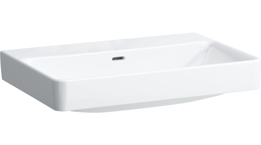 Раковина Laufen Pro S 70 см без отверстия для смесителя с отверстием перелива 8.1096.7.000.109.1 (детальная фотография)