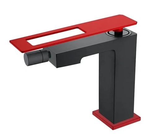 Смеситель для биде Boheme Q черный/красный - фото 4