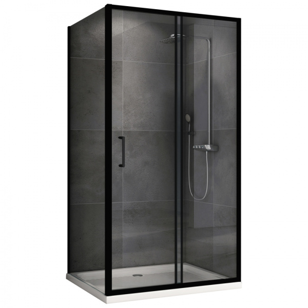 Душевой уголок Abber Schwarzer Diamant 140x100 см профиль черный, стекло прозрачное AG30140B5-S100B5 (детальная фотография)