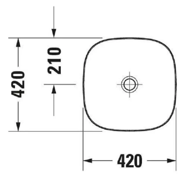 Раковина Duravit Zencha 42 см матовый антрацит 2373421379 (детальная фотография), современные, hi-tech