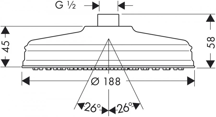 Верхний душ Axor Carlton 28487000 (детальная фотография), верхние души
