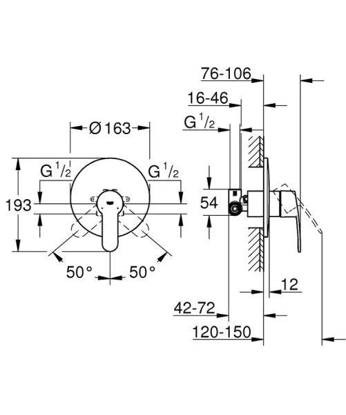 Смеситель для душа Grohe Eurostyle Cosmopolitan 33635002 (детальная фотография), для душа