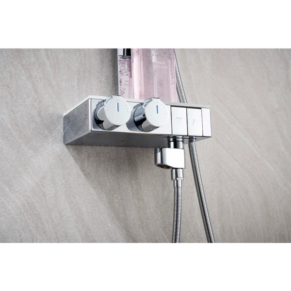 Душевая стойка Black&White Universe хром 78550U (детальная фотография), с тропическим душем