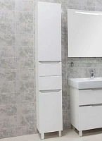 Шкаф-пенал напольный Акватон Дакота 34 см белый/выбеленное дерево