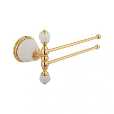 Полотенцедержатель Migliore Olivia белая керамика, золото