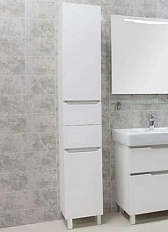 Шкаф-пенал напольный Акватон Дакота 34 см белый/выбеленное дерево