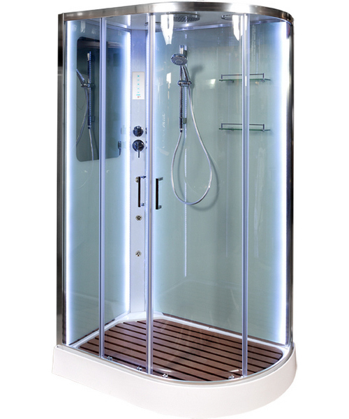 Душевая кабина Deto A102 120х80 см с led подсветкой и гидромассажем (детальная фотография)