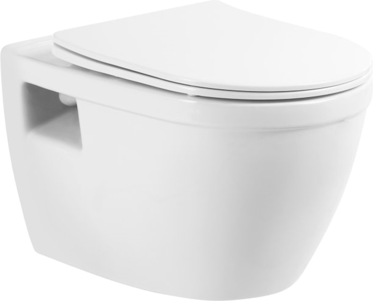 Унитаз подвесной BelBagno Loto безободковый BB070CHR (детальная фотография)
