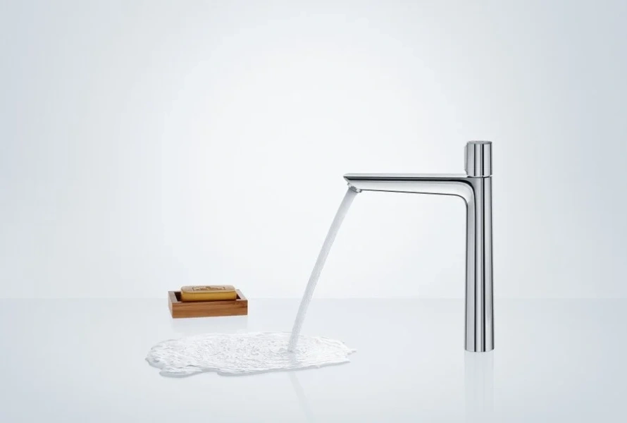 Смеситель для раковины Hansgrohe Talis Select E однорычажный 71753000 (детальная фотография), современные, hi-tech
