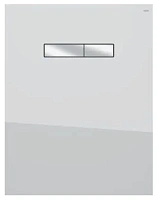 Верхняя стеклянная панель с механическим блоком управления, цвет белый, цвет клавиш хром, Tece TECElux 9650001