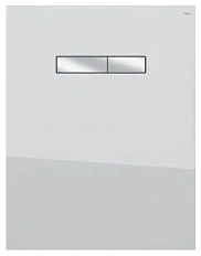 Верхняя стеклянная панель с механическим блоком управления, цвет белый, цвет клавиш хром, Tece TECElux 9650001