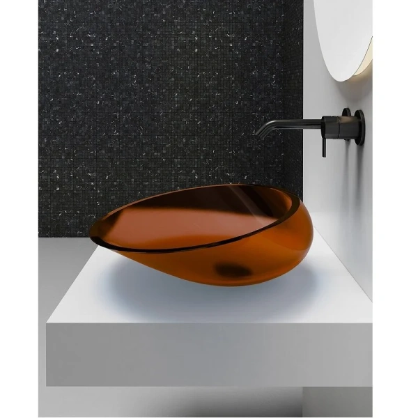 Раковина Abber Kristall 53 см коричневая AT2812Opal (детальная фотография), 55 см