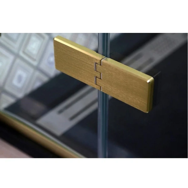 Душевой уголок Cezares Bellagio 140x80 см профиль брашированное золото BELLAGIO-AH-1-140/80-C-BORO (детальная фотография), распашные