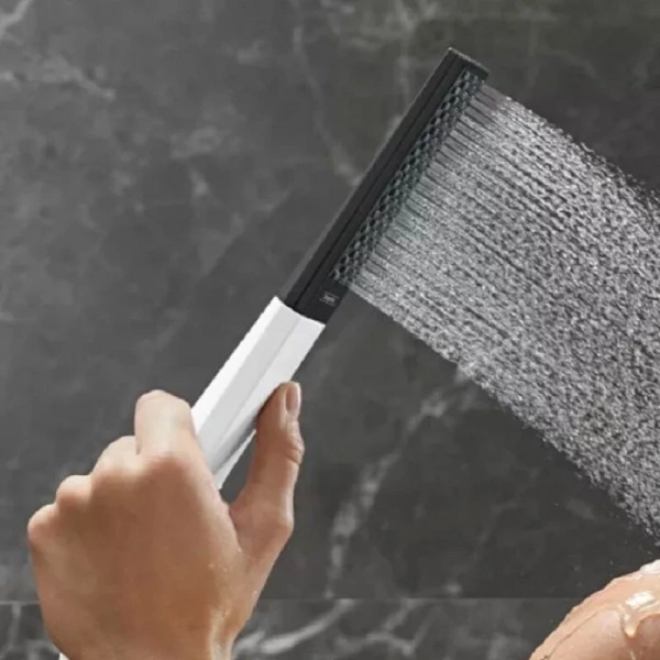 Душевой комплект Hansgrohe Rainfinity матовый белый 26856700 (детальная фотография), белые, черные